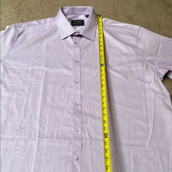 Flex Classic Lavender Size 2XL Dress Shirt with Subtle Pattern - Picture 4 of 10